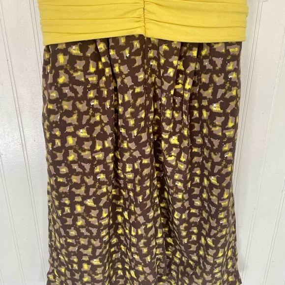 NWT Baraschi by Anthropologie Storm of Shapes Dress in Mocha and Sunshine - 6 - Picture 12 of 13